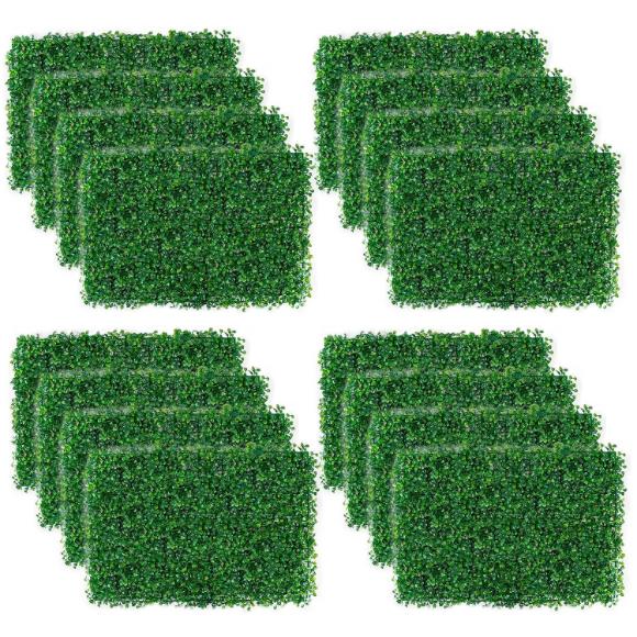 12Pcs Artificial Boxwood Topiary Hedge Plant Grass Backdrop Fence Privacy Screen Grass Wall Decoration For Balcony Garden Fence