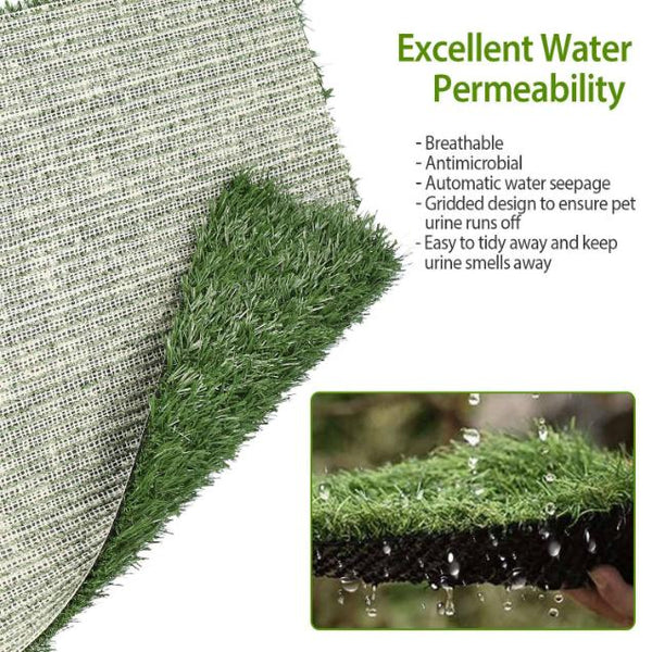 Grass Mat For Pet Potty Tray Dog Pee Grass Turf Pad Fast Drainage Easy Cleaning