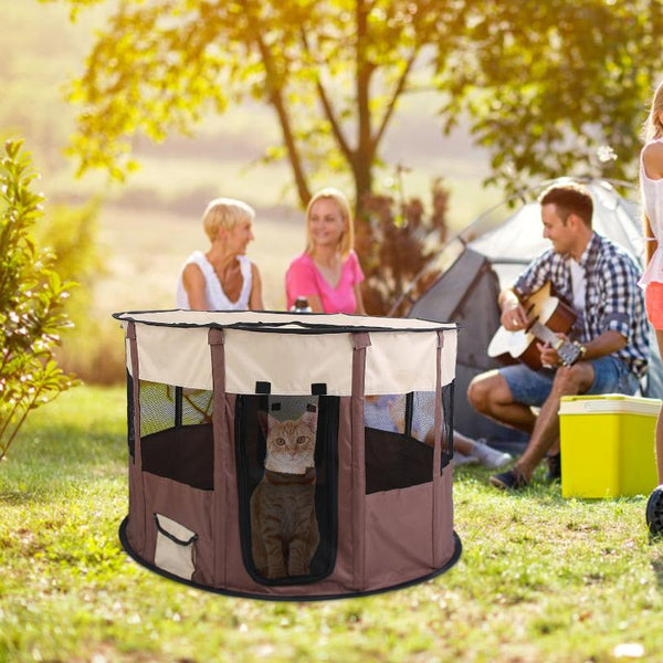 Portable Pet Playpen Travel Foldable Waterproof Outdoor Cage Tent Cover Dog Cat Rabbit