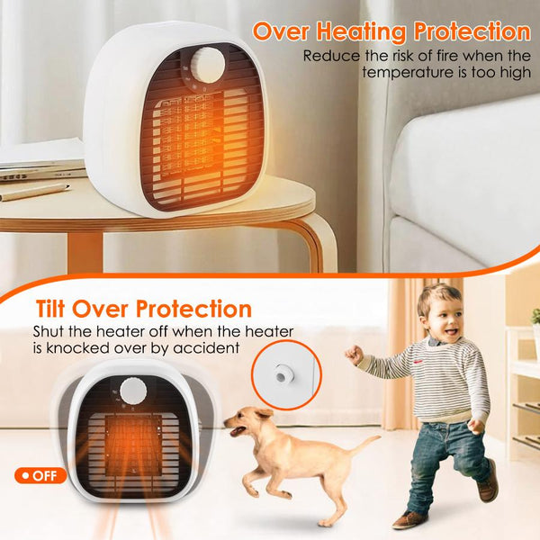 1000W Portable Electric Heater Cooler PTC Ceramic Space Heater Heating Space for 269 sqft