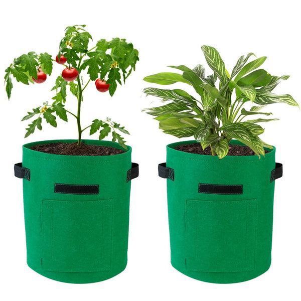 2Pack Plant Growing Bags Potato Vegetable Planter Bags Breathable Planting Fabric Pots w/ Harvest Window 5Gallons