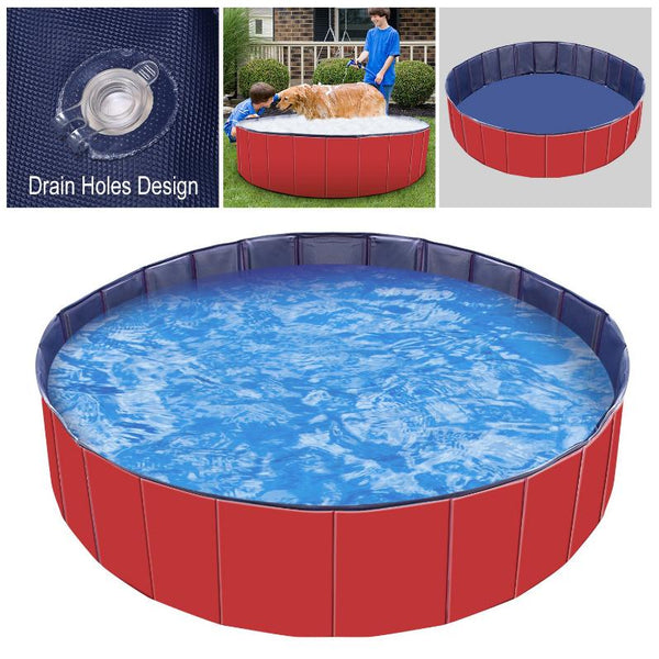 5FT Pet Swimming Pool PVC Kiddie Baby Dog Swim Pool Bathing Tub Playmat Kids Pools