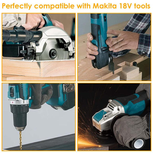 2 Pack 18V Li-ion Power Tool Battery Replacement Fit for Makita