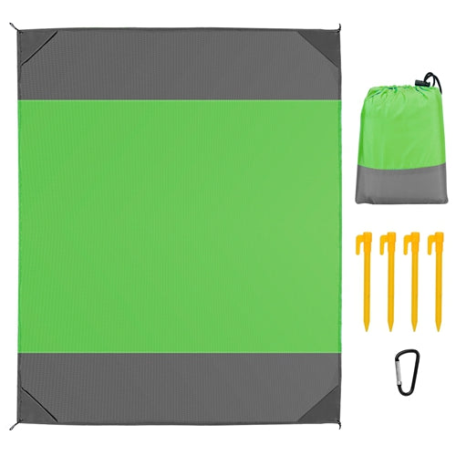 Sand Proof Picnic Blanket Water Resistant Camping Beach Mat 4 Anchors 2-3 People