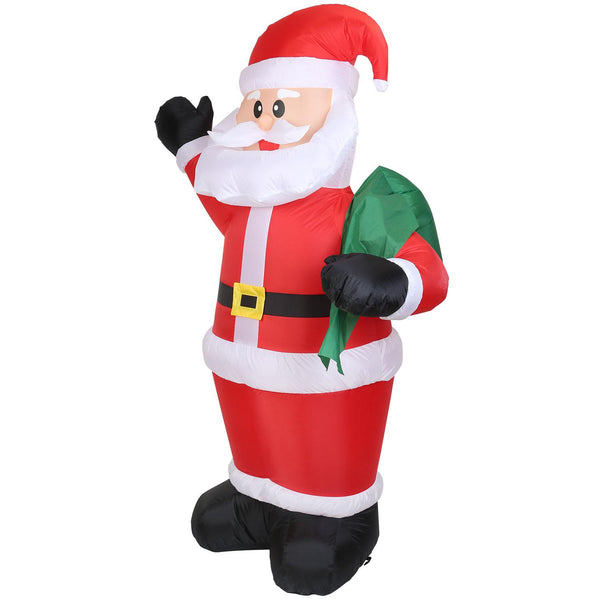 Inflatable Christmas Santa Claus Blow-up Light-up LED Waterproof Christmas Lawn Outdoor 6.4ft