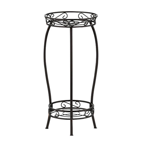2-Tier Plant Stand Rustproof Iron Plant Rack Holder Indoor Outdoor Flower Pot Display Shelf