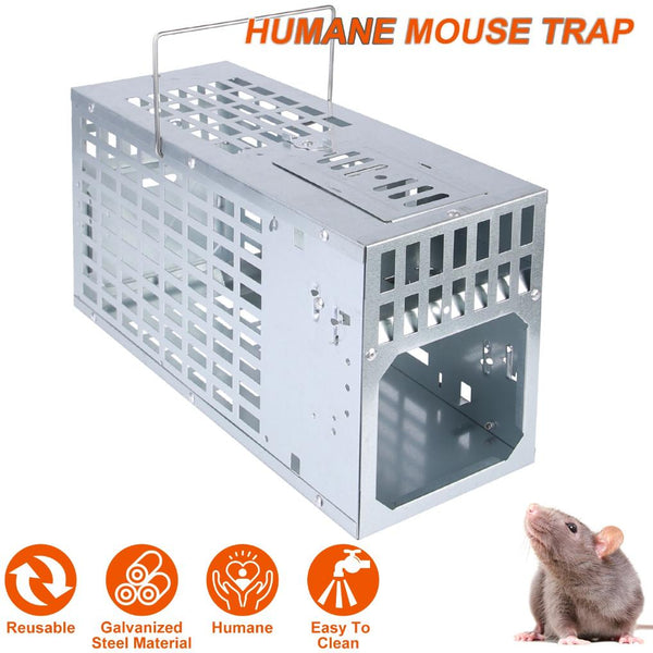 Humane Live Mouse Trap Reusable Metal Rat Small Rodent Cage Catch Release No Kill