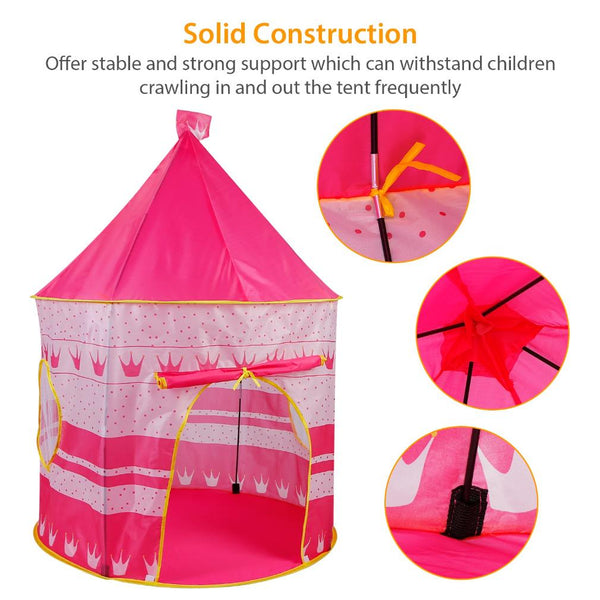 Kids Play Tent Foldable Pop Up Children Baby Play House Castle Indoor Outdoor Use
