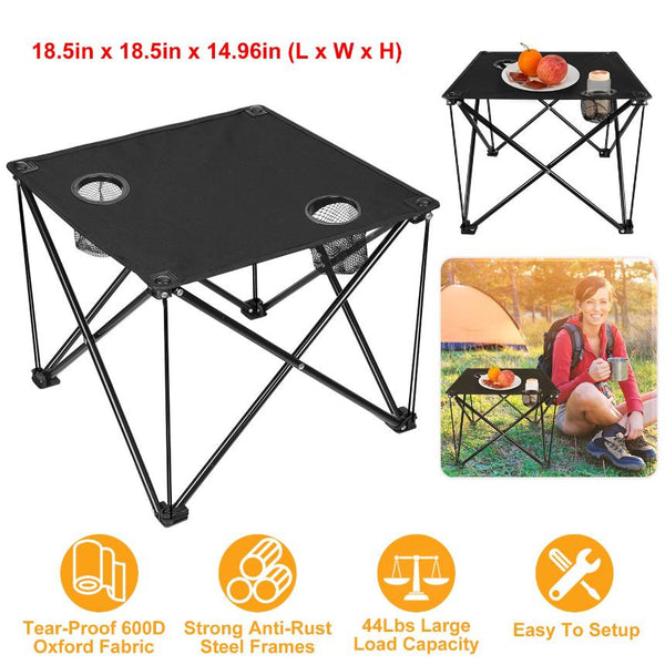 Foldable Square Camping Portable Table Picnic Lightweight Travel Carrying Bag