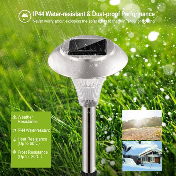 24 Pack Solar Garden Lights Outdoor Waterproof Solar Path Lights Lamps Driveway Walkway