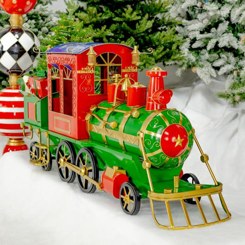 Medium Christmas Train with Cart & Lanterns