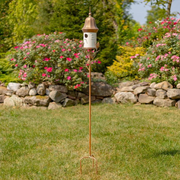 Iron & Porcelain Birdhouse Stakes