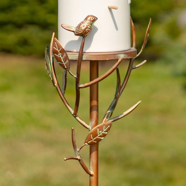 Iron & Porcelain Birdhouse Stakes