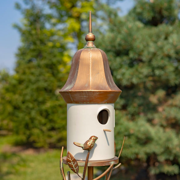 Iron & Porcelain Birdhouse Stakes