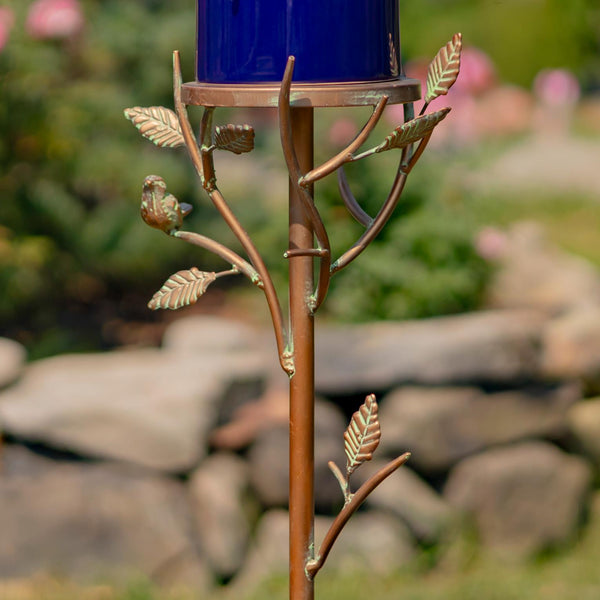 Iron & Porcelain Birdhouse Stakes