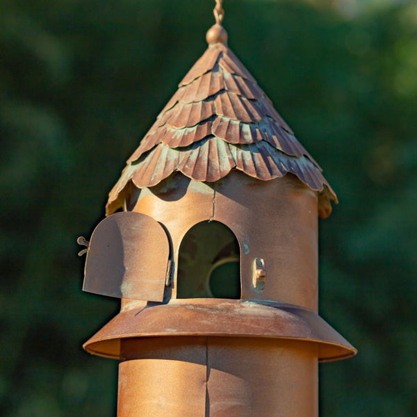 Set of 4 Assorted Hanging Birdhouse Feeder Wind Chimes "Homestead Collection"