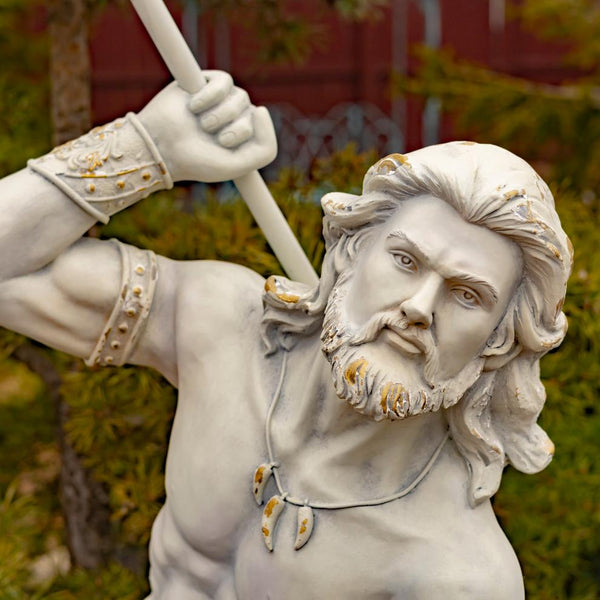 Magnesium Merman Garden Statue Throwing Trident "Scotty" 48" Tall