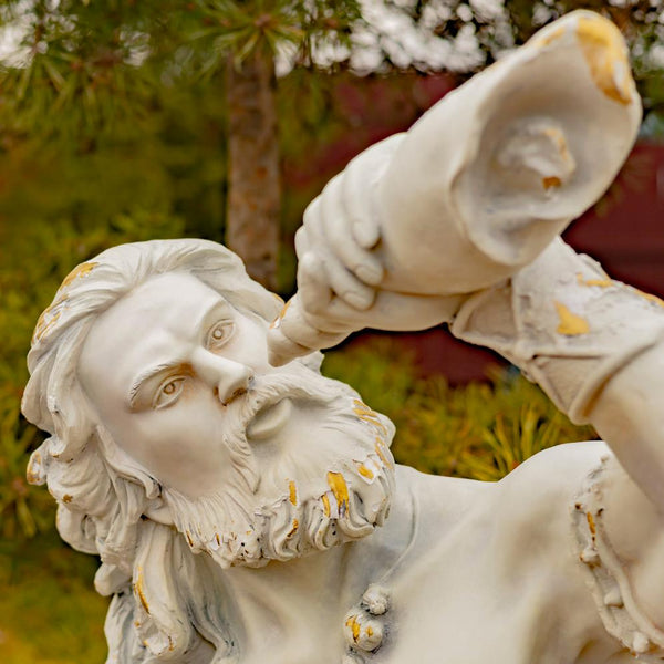 Magnesium Merman Garden Statue with Seashell Spyglass "Peter" 52" Tall