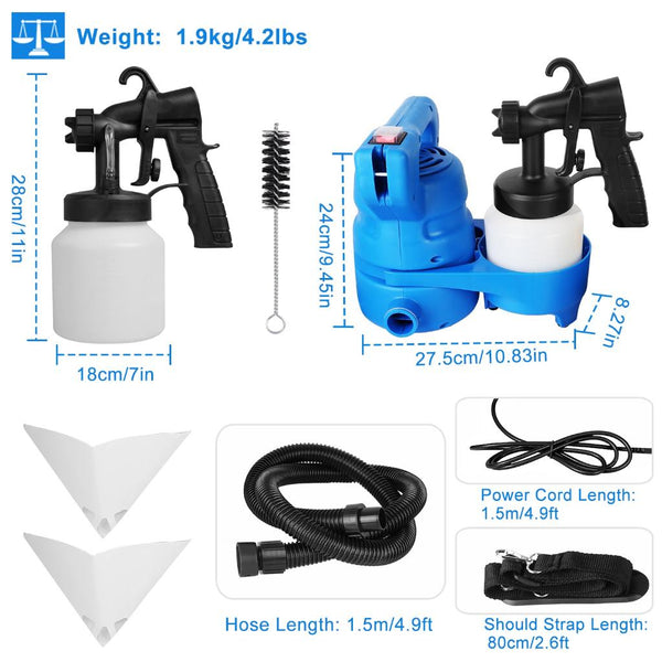 800ML Paint Spray Painter 650W Oil Primer Water Paint Sprayer Machine