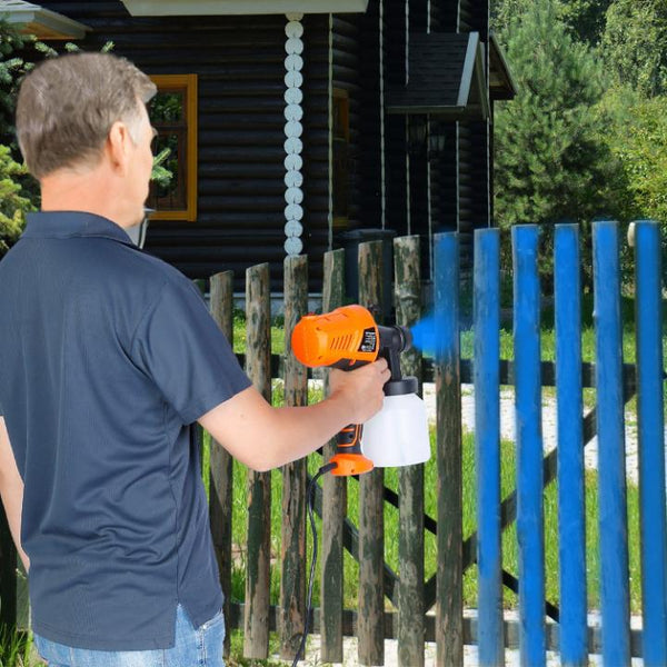 700W Electric Paint Sprayer Handheld HVLP Spray Painter Painting Spray Gun For Fences Brick Walls w/ 3 Spray Patterns 800ML Detachable Cup