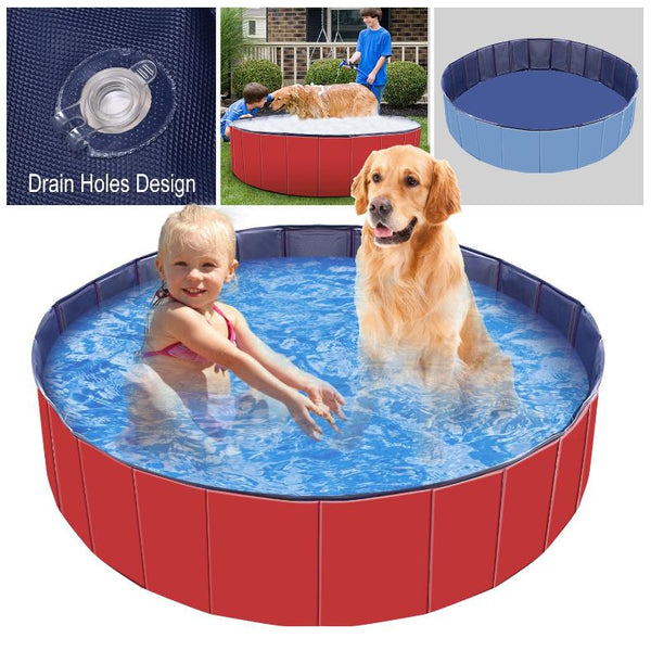 5FT Pet Swimming Pool PVC Kiddie Baby Dog Swim Pool Bathing Tub Playmat Kids Pools