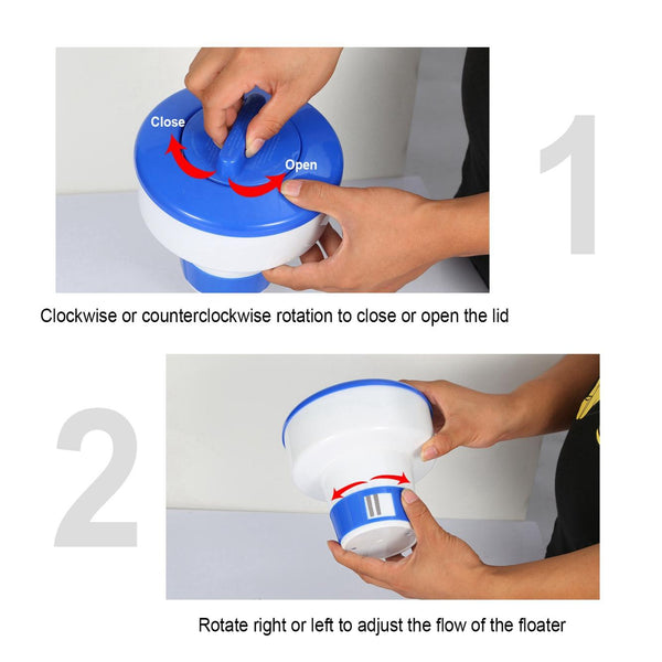 Floating Pool Chlorine Dispenser Chemical Holder Tablet Swimming Pools Spa Hot Tub
