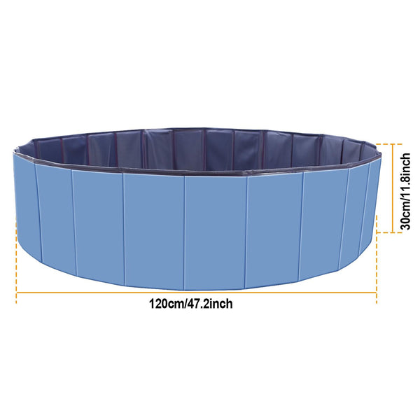Foldable Pet Kiddie Baby Swimming Pool Dog Swim Bathing Tub Playmat Kids Pools 4 FT