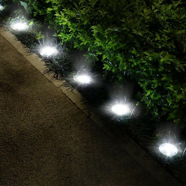4 Pack Solar Powered Ground Light Outdoor Waterproof In-Ground Stake Path Lamps