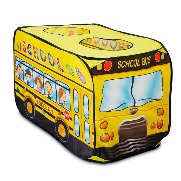 School Bus Kids Play Tent Foldable Pop Up Tent Children Baby Play House