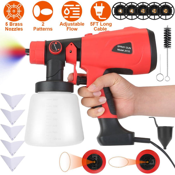 Electric Paint Sprayer HVLP Spray Painting Gun Adjustable Handheld Painter