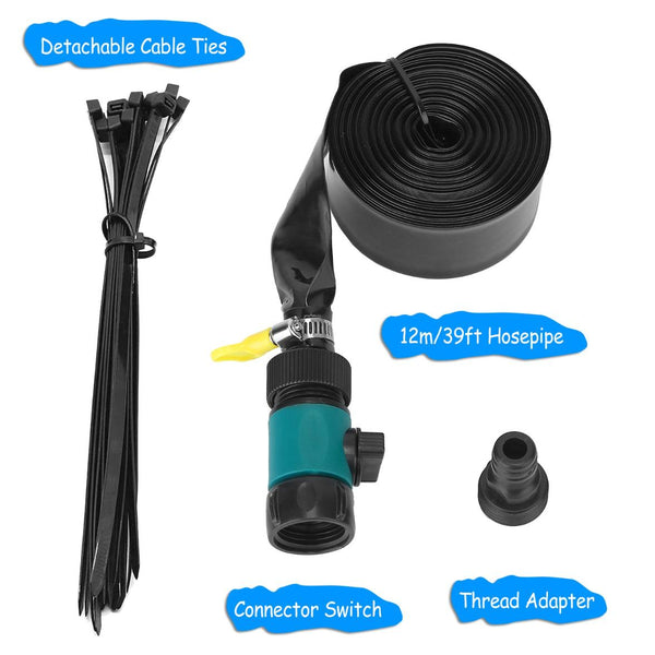 Kids Trampoline Sprinkler Outdoor Water Park Sprinkler for Kids Outdoor Water Game Toys for Backyard Boys Girls Summer Fun (39ft)