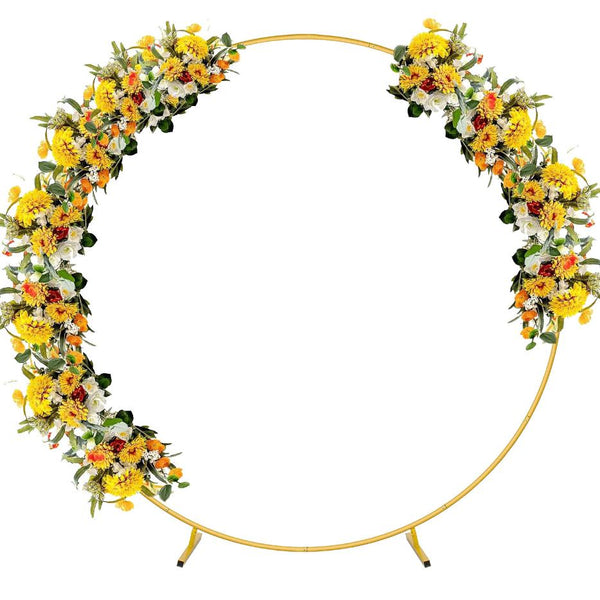 7.3FT Metal Round Arch Reusable Circle Backdrop Stand Wedding Party Arch Frame