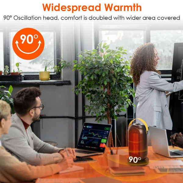 1200W Portable Electric Fan Heater PTC Ceramic Oscillation Low Noise Heating Fan