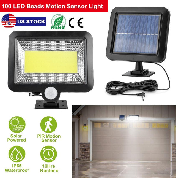Solar Powered Wall Lights Outdoor 100 LED Motion Sensor Lamp Dusk To Dawn Sensor