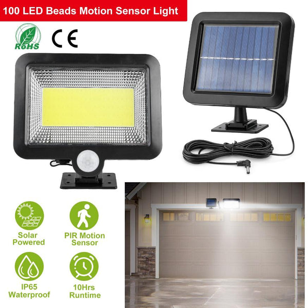 Solar Powered Wall Lights Outdoor 100 LED Motion Sensor Lamp Dusk To Dawn Sensor