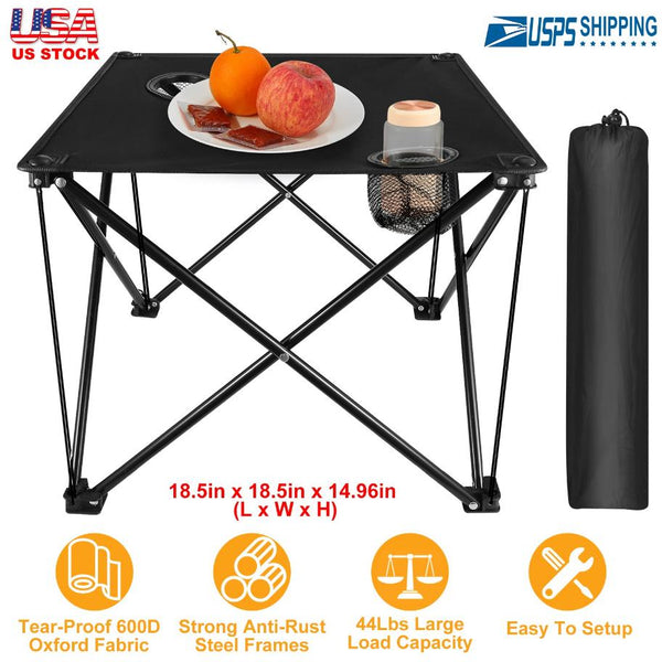 Foldable Square Camping Portable Table Picnic Lightweight Travel Carrying Bag