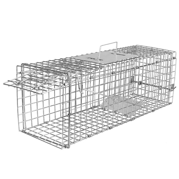 Humane Trap Cage Catch Release Live Small Animal Rodent Cage Collapsible Metal Wire