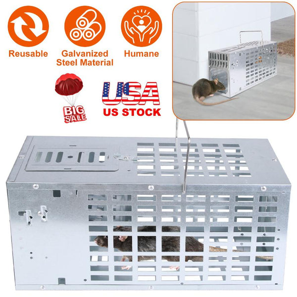 Humane Live Mouse Trap Reusable Metal Rat Small Rodent Cage Catch Release No Kill