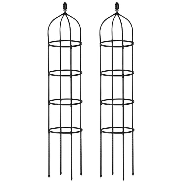 2 Pack Garden Plant Towers Trellis Obelisk 5.9FT for Climbing Plants Flower Vegetable Vine Support
