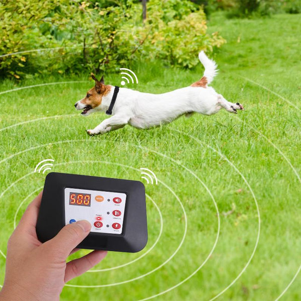 Dog Training Collar Wireless Fence Pet Beep Vibration Electric Shock Fence System 990FT Radius