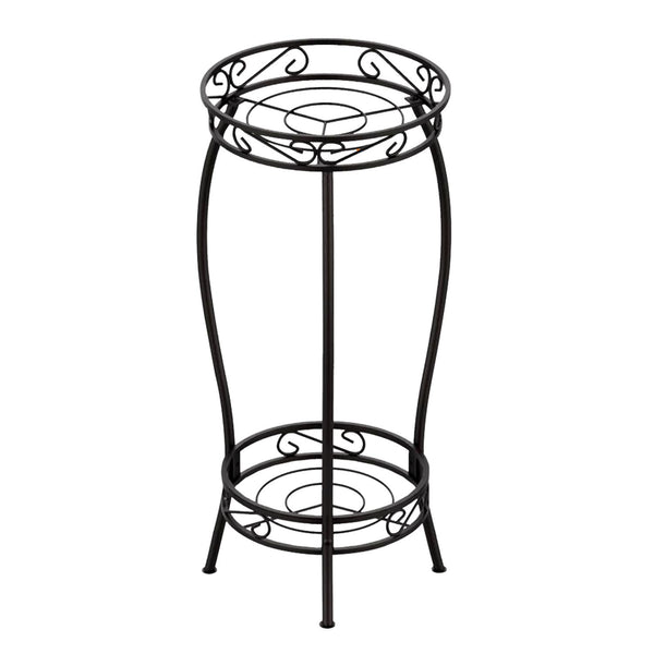2-Tier Plant Stand Rustproof Iron Plant Rack Holder Indoor Outdoor Flower Pot Display Shelf