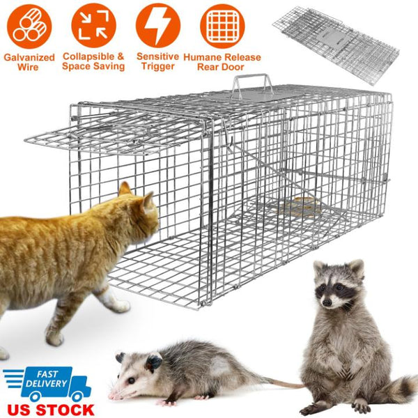 Medium Size Humane Trap Cage Catch Release Live Animal Rodent Cage Collapsible
