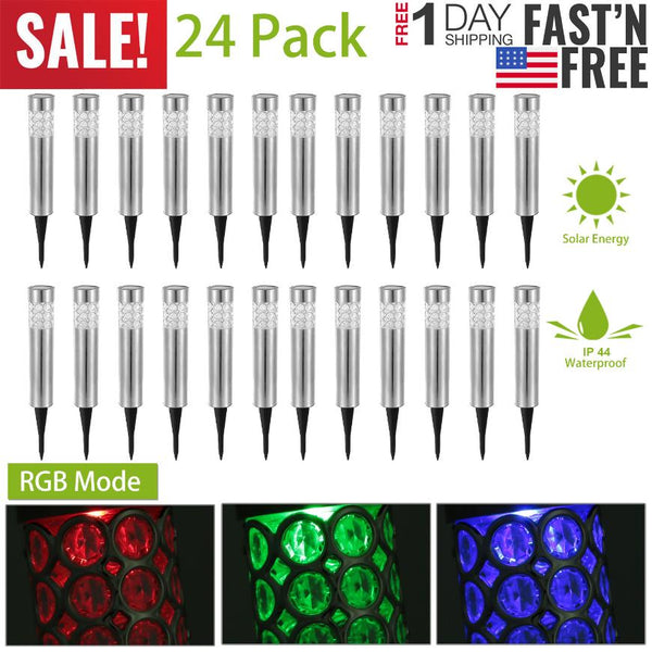6 Pack Outdoor Solar Light Waterproof RGB Garden Lamp Landscape Lawn Décor Light