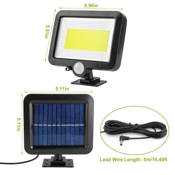 Solar Powered Wall Lights Outdoor 100 LED Motion Sensor Lamp Dusk To Dawn Sensor