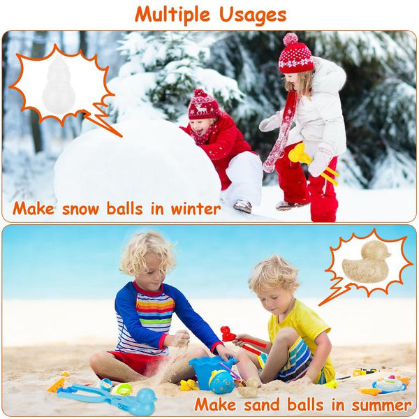 4 Pack Snowball Makers Snow Molds Beach Sand Toys Tools