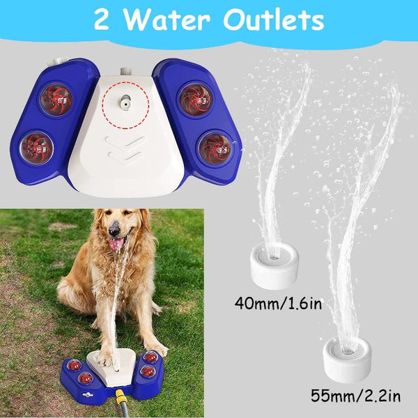 Step-on Activated Dog Water Fountain Automatic Pet Water Dispenser Sprinkler Drinking Shower