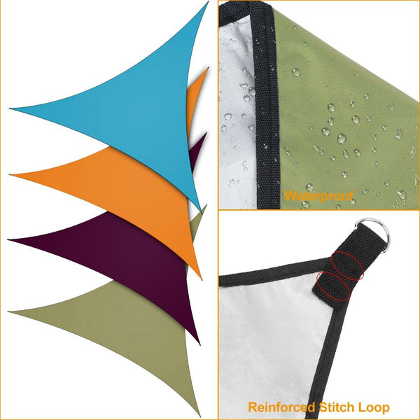 Triangle Shade Sail Patio Cover Canopy Awning Sail Sunscreen Camping Sail Cover