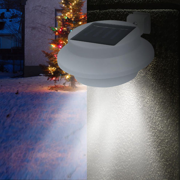2 Pack Solar Powered Lights Outdoor Dusk to Dawn Sensor Security Lamps Wall Fence Yard
