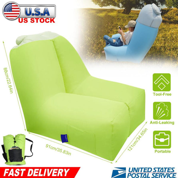 Inflatable Lounger Air Sofa Chair Couch Waterproof Anti-Leaking Lakeside Beach Camping
