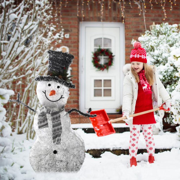 LED Christmas Snowman Decoration Collapsible Battery Lighted Outdoor Garden Light